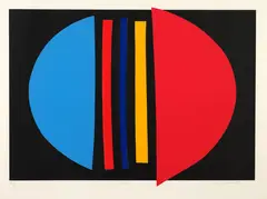 Centre Blue by Terry Frost, silkscreen print and collage, a/p (from an edition of 60), sold Aug 2022