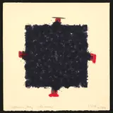 Ralph Hotere, February/May, unique lithograph with applied oilstick