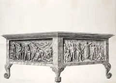 William Dunning, Canterbury Memorial Table, graphite on paper