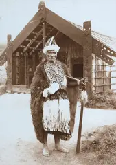 Charles Troughton Clark, Mita Taupopoki, Arawa Chief, sepia print