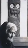 John Endt, Portrait of a Woman at Te Kuiti Meeting House, gelatin silver print, c. 1960