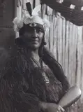 Charles Troughton Clark, Portrait of Bella Papakura, sepia photographic print