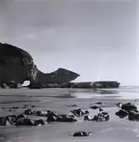 Untitled - Rock Outcrop by Theodorus Johannes Schoon, black and white photograph, c. 1965, sold Jun 2022