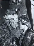 Charles Troughton Clark, Jean Batten and Arawa Chief Mita Taupopoki, black and white photo