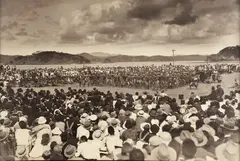Charles Troughton Clark, Waitangi 1934, sepia print