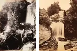 Photographers Unknown, Little Niagara, Wakatipu together with Lake Tarawera, Wairoa Falls (Upper), two albumen prints