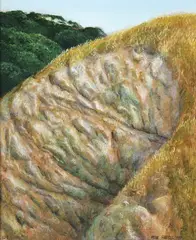 Peter Siddell, Karekare Sandhill, oil on board