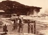 George Valentine, Oil Bath, Whakarewarewa, 1889, 1889, sepia photograph