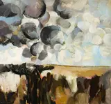 Quentin McFarlane, Plain - Cloud Series (Birdling Flat), oil on board
