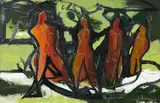 Douglas MacDiarmid, Untitled - Abstract Figures, oil on canvas