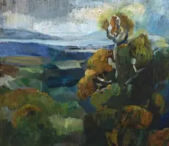 Vida Steinert, Untitled Landscape, oil on board