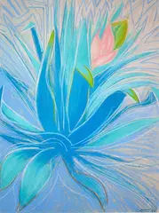 Rodney Fumpston, Lillies, pastel on paper