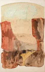 John Papas, River Passing By I, watercolour