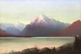 John Douglas Perrett, South Island Lake Scene, oil on canvas