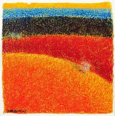 Marc Rambeau, Lines Composition, oil on recycled paper