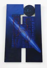 James Ross, Constellation (The City at Night), oil on two panels