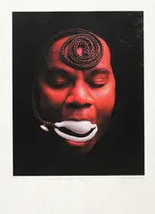 Sofia Tekela-Smith, Savage Island Man with Pure II, lithograph, 73/75 (unframed)