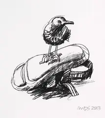 Michael Smither, Bird on my Sandal, lithograph