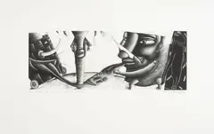 Jennifer Dolezel, Creatures of Havoc (or "Natural Encounters"), mezzotint, A/P
