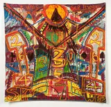 Emily Karaka, Untitled, oil on unstretched canvas