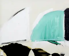 John Blackburn, On Green Dolphin Street, oil and mixed media on canvasboard