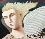 Dick Frizzell, Good Luck Angel, enamel on board