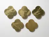 Max Gimblett, Remembrance, silkscreen on lacquered brass quatrefoil, five parts