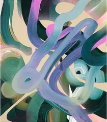 Untitled by Grace Wright, acrylic on canvas, sold Jun 2022