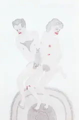 Love and Rope 2 by Kushana Bush, watercolour and pencil on paper, sold Jun 2022