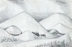 Barry Brickell, Landscape Study, graphite on paper