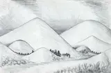 Barry Brickell, Landscape Study, graphite on paper