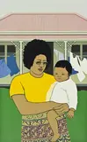 Robin White, Mere and Siulolovao, Otago Peninsula, screenprint, 13/50