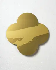 Remembrance by Max Gimblett, silkscreen on lacquered brass quatrefoil, sold Jun 2022