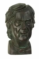 Terry Stringer, Portrait of Evelyn Page, cast bronze, 2/3