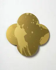 Remembrance by Max Gimblett, silkscreen on lacquered brass quatrefoil, sold Jun 2022
