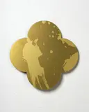 Max Gimblett, Remembrance, silkscreen on lacquered brass quatrefoil