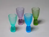 Hoanna Stachl, Set of four coloured goblets, cast glass