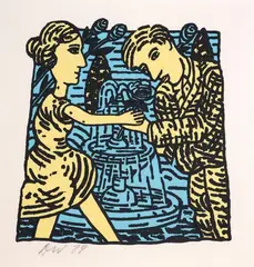 Denys Watkins, The Wedding, silkscreen print