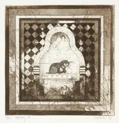 John Winch, Offering II, embossed dry point etching, 9/30