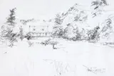 Garth Tapper, The Homestead, graphite on paper