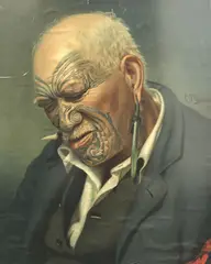 Charles Goldie, A Warm Day - Pātara Te Tuhi, chromolithograph, A/F
