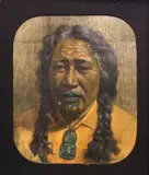 Charles Goldie, Kapai! Te Torori, chromolithograph mounted on board, A/F