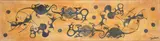 Ard (Rex) Fairburn, Rock Art Design, stencil on cotton laid onto board