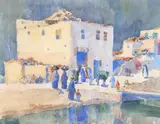 Ella Spicer, Arab Street Scene, watercolour