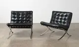 Mies van der Rohe, A pair of Barcelona chairs