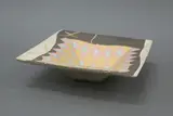 Anne Mercer, Square bowl, stoneware with inlaid geometrical decoration, c. 1990
