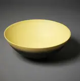 Sulphurous bowl by Len Castle, stoneware with matt black exterior and crackled glaze effects to the interior, sold Jun 2022
