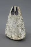 Tall sedge vase by Len Castle, stoneware with umber pigmented textured surface, sold Jun 2022