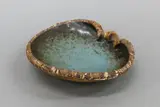 Len Castle, Small Pacific Series bowl, stoneware with green and brown ash glaze to the interior