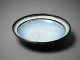 Large pale jun glazed bowl by Len Castle, stoneware, sold Jun 2022